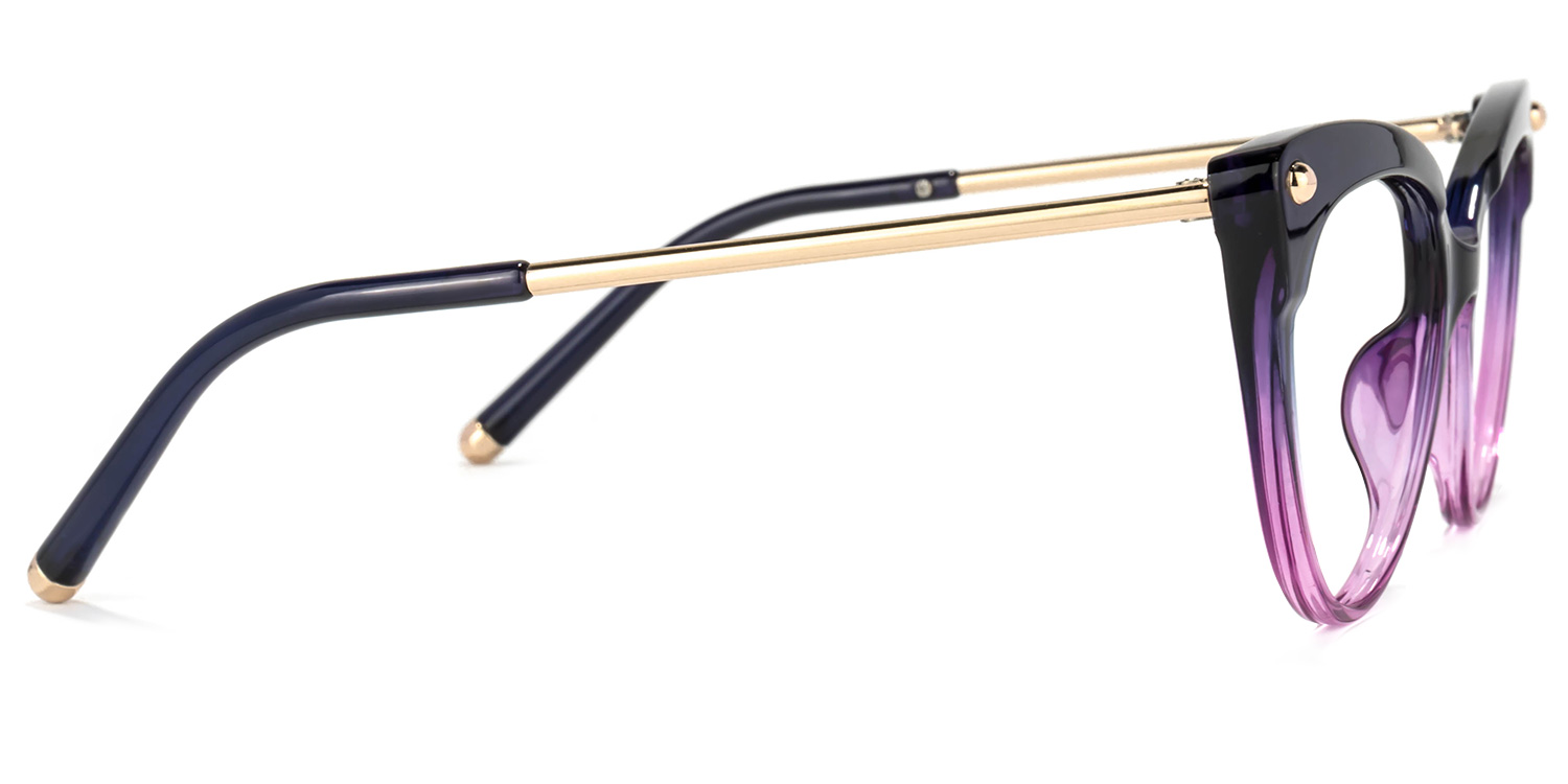 Alivia Cat Eye Purple Gradient Frame Glasses | ZEELOOL UK3