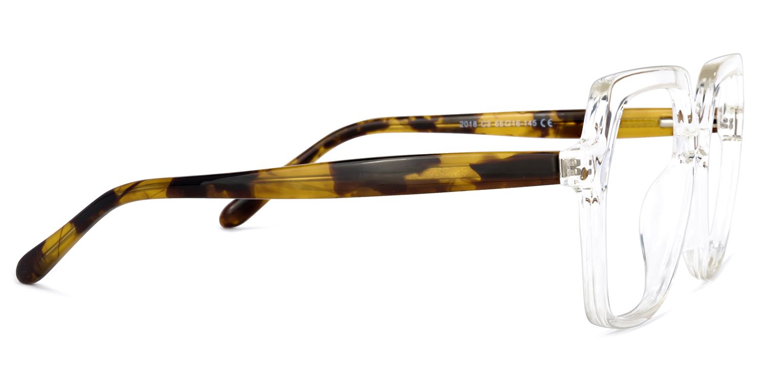 Norah Geometric Clear Glasses | ZEELOOL UK3