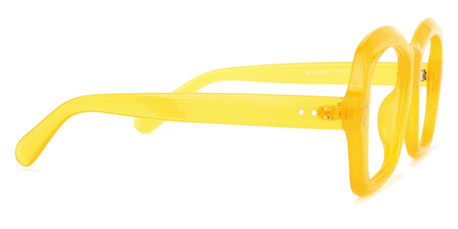 Mckenzie Square Yellow Glasses | ZEELOOL UK3