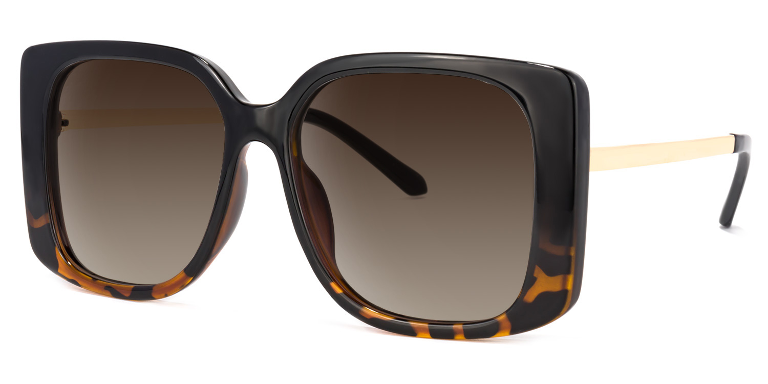 Nancy Square Black Sunglasses | ZEELOOL UK1