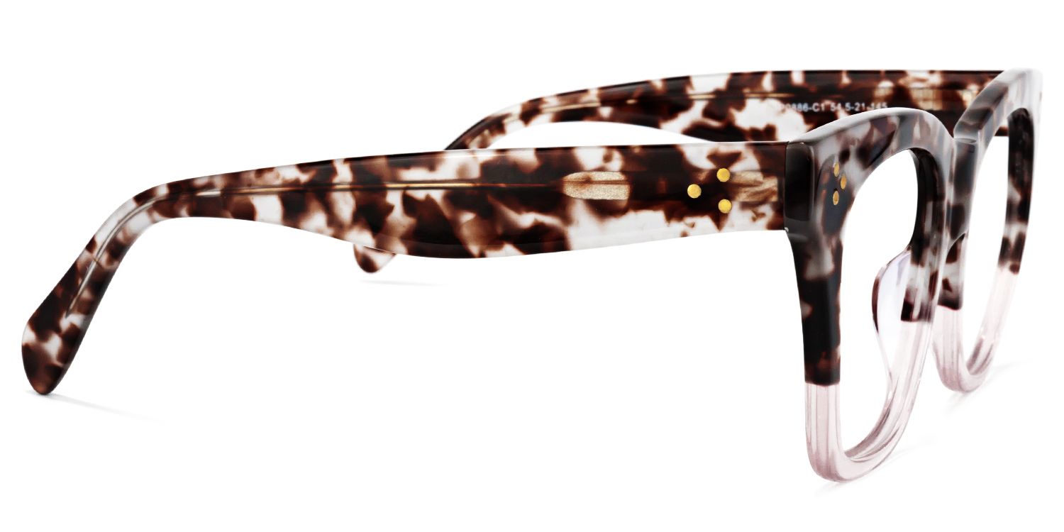 Rectangle Tandy Light Tortoise Frame Glasses | ZEELOOL UK3