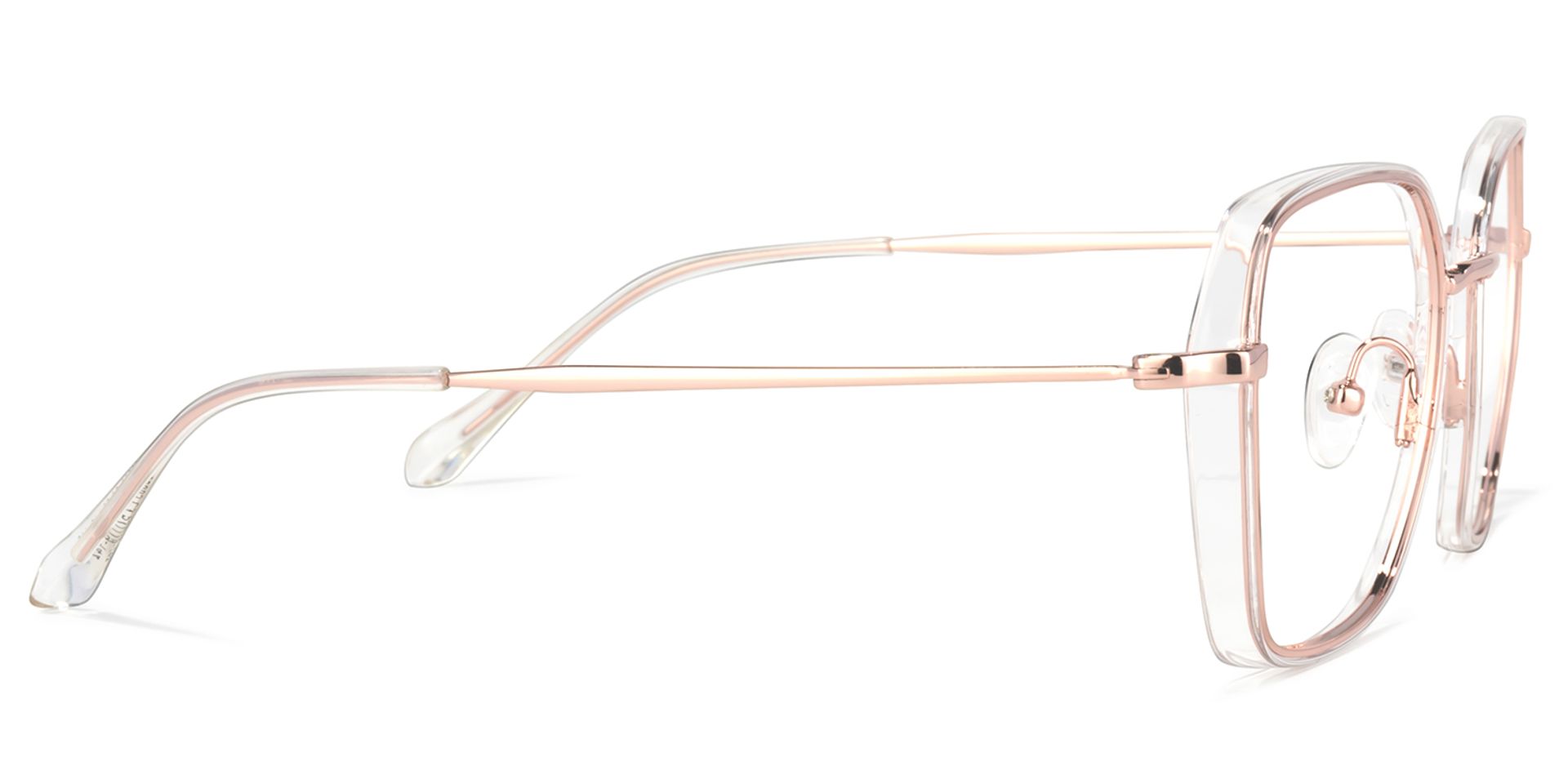 Natalee Square Rose-Gold Glasses | ZEELOOL UK3