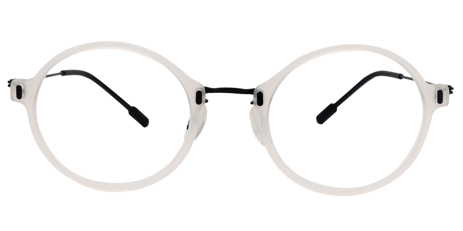 Round White Glasses | ZEELOOL UK0