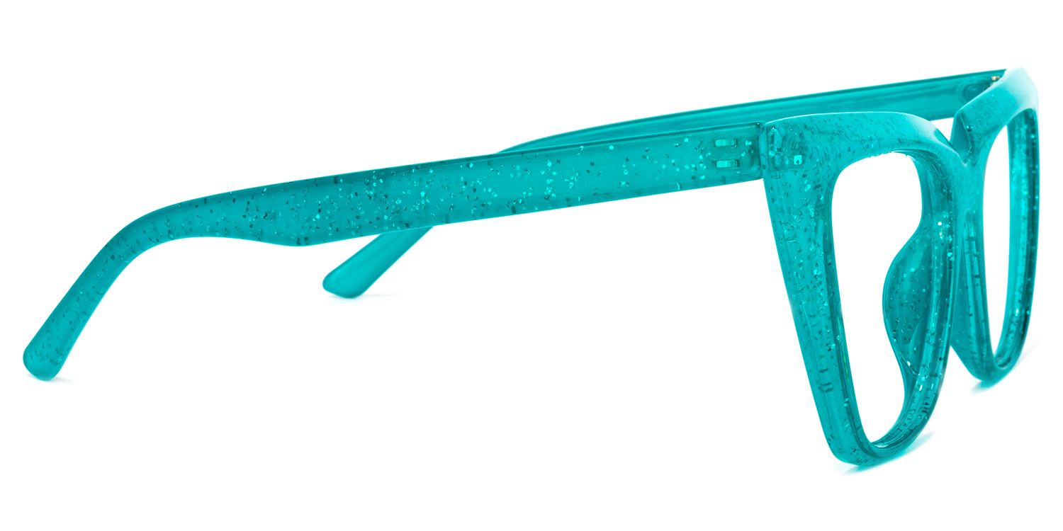 Phillip Cateye Peacock-Green Glasses | ZEELOOL UK3