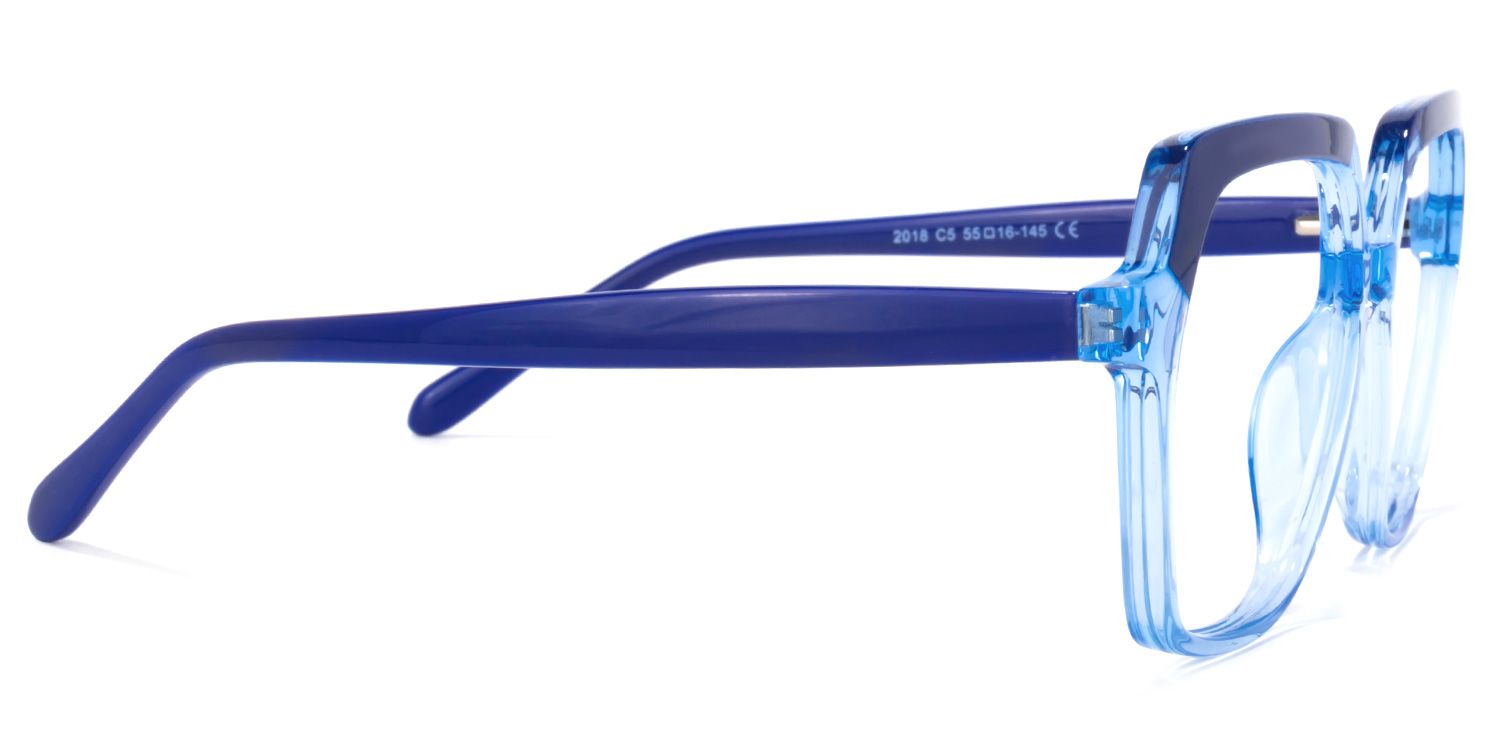 Norah Geometric Light-Blue Glasses | ZEELOOL UK3