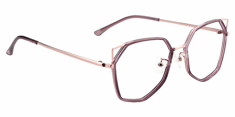 Aviva Geometric Light Purple Glasses | ZEELOOL UK3