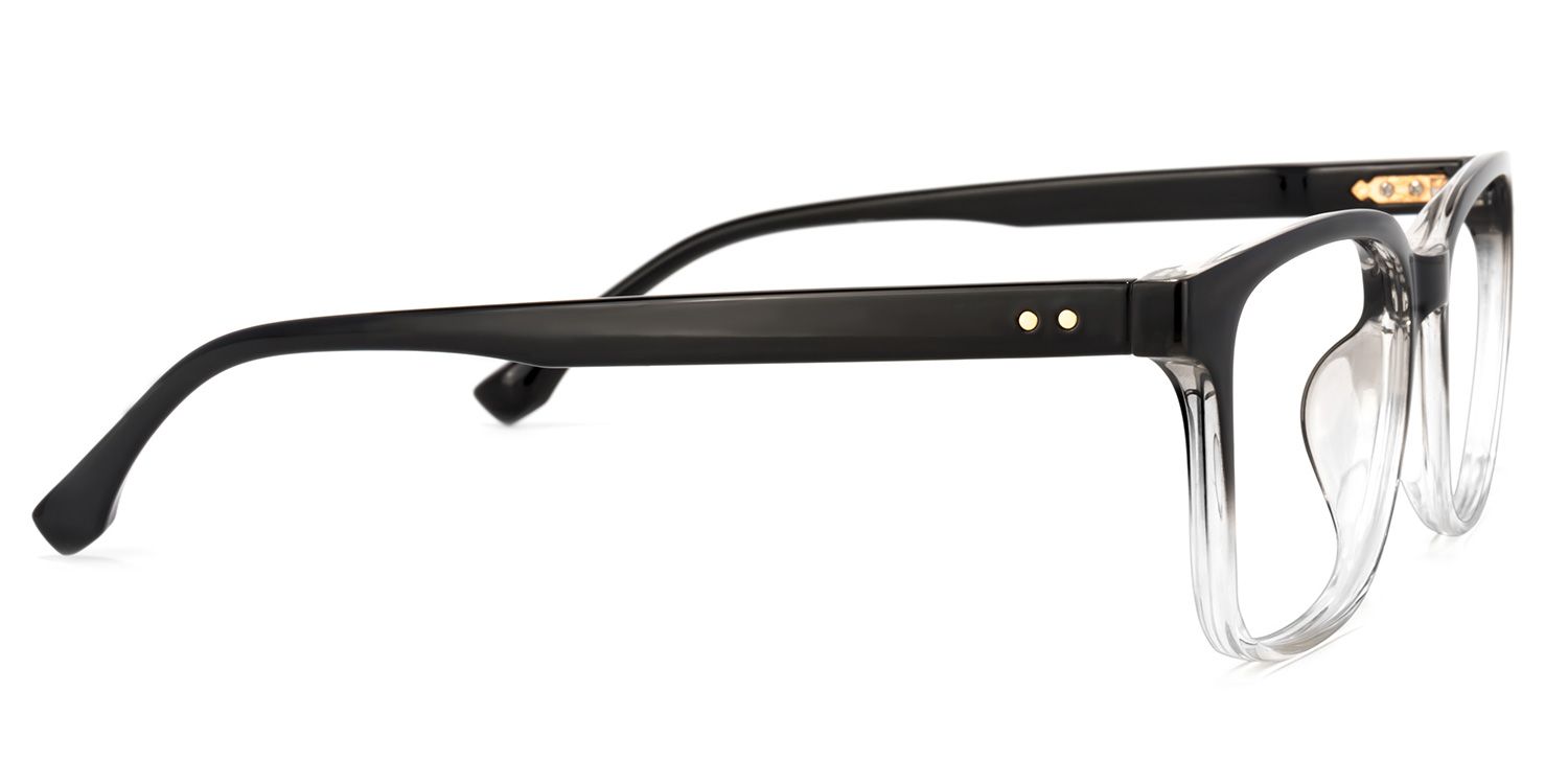 Roman Rectangle Black Glasses | ZEELOOL UK3