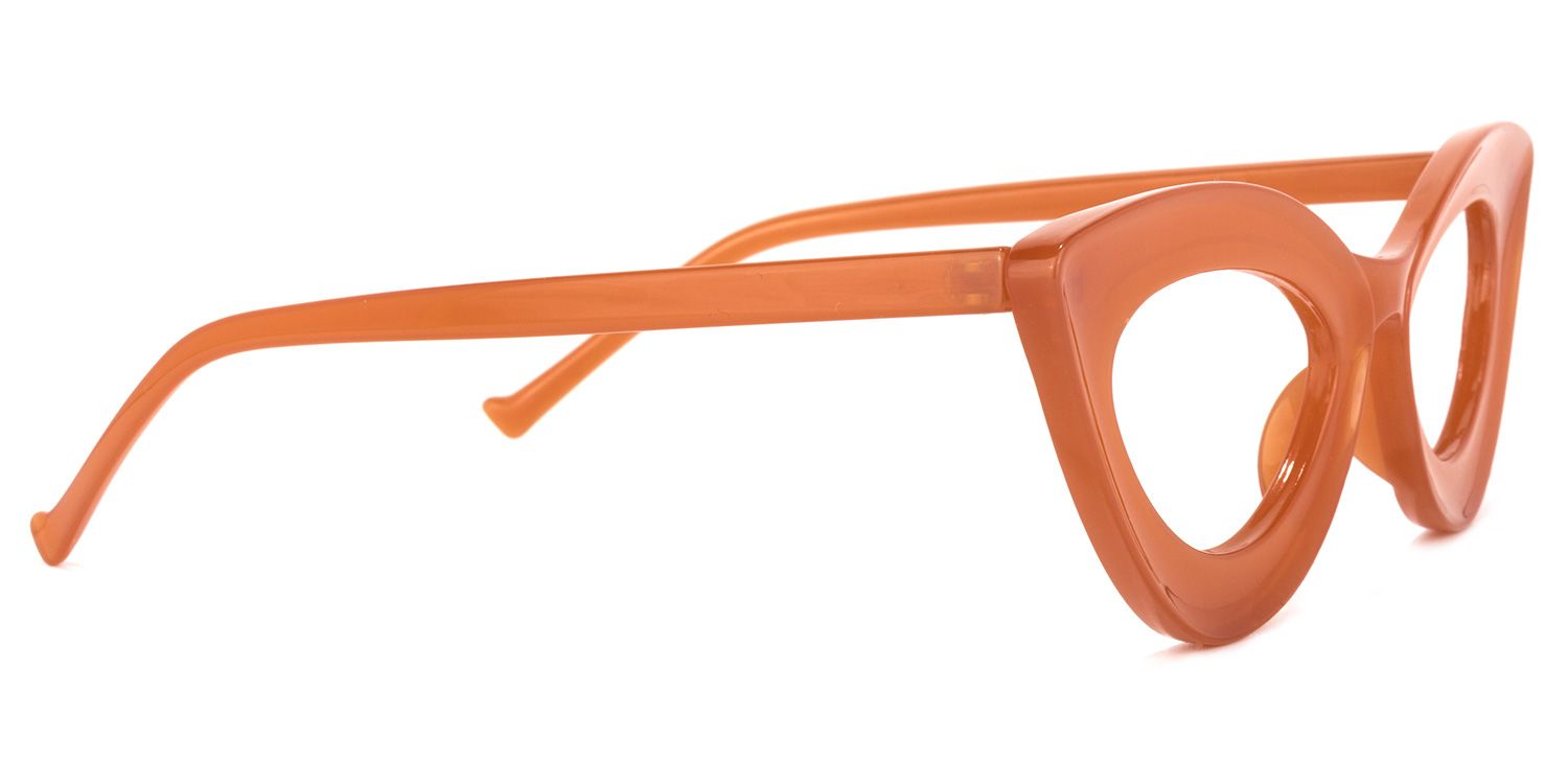Quennell Cateye Burnt Orange Glasses | ZEELOOL UK3