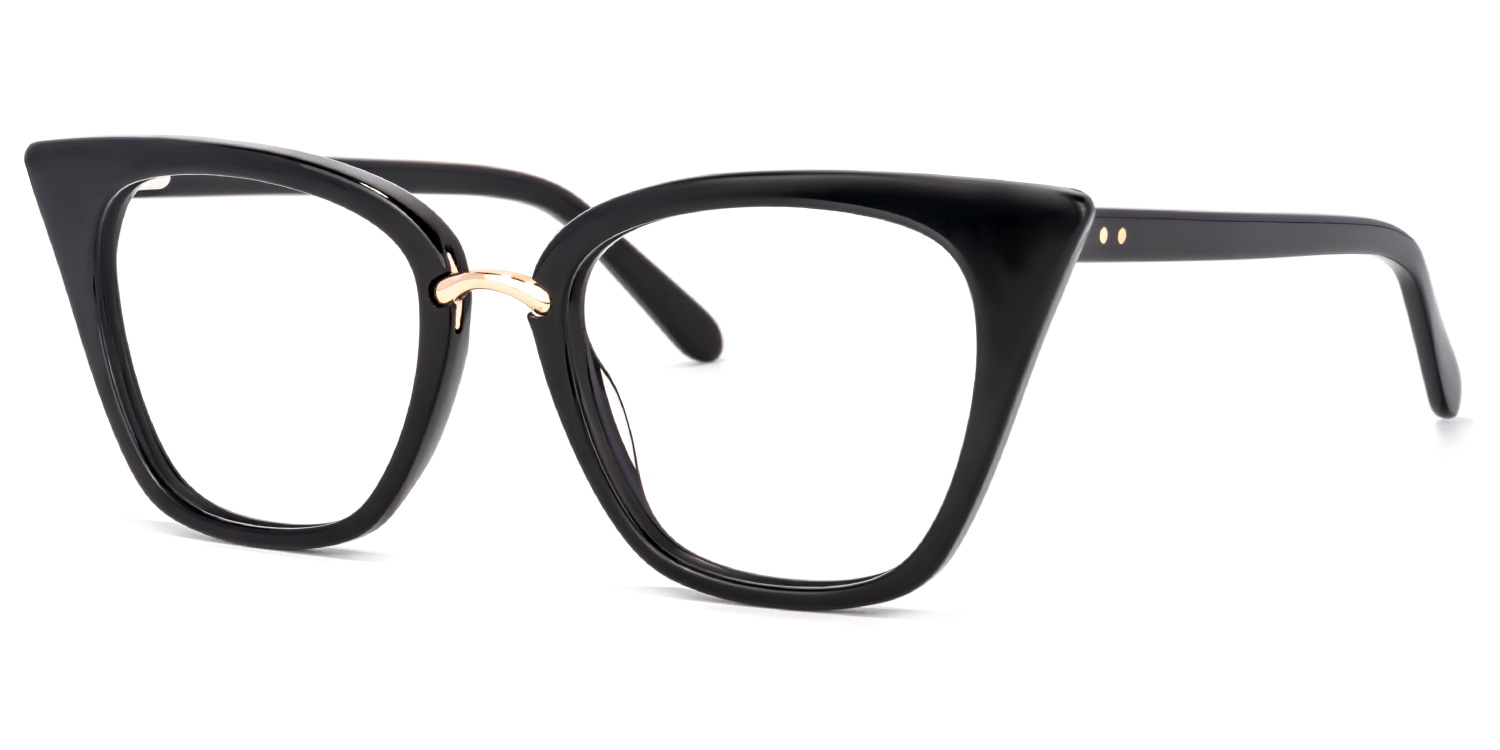 Tallulah Cat Eye Black Glasses1