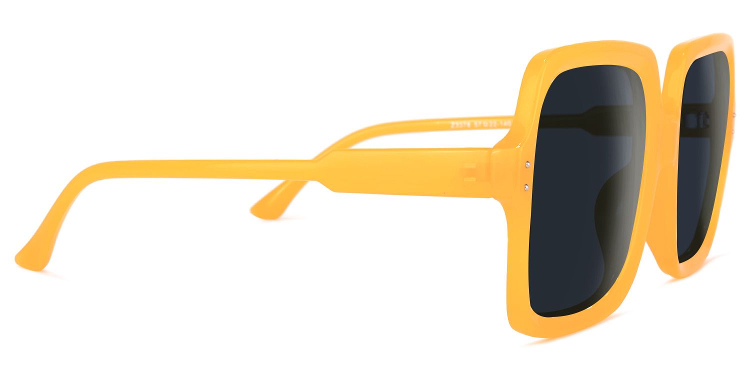 Ronnie Square Yellow Sunglasses | ZEELOOL UK3
