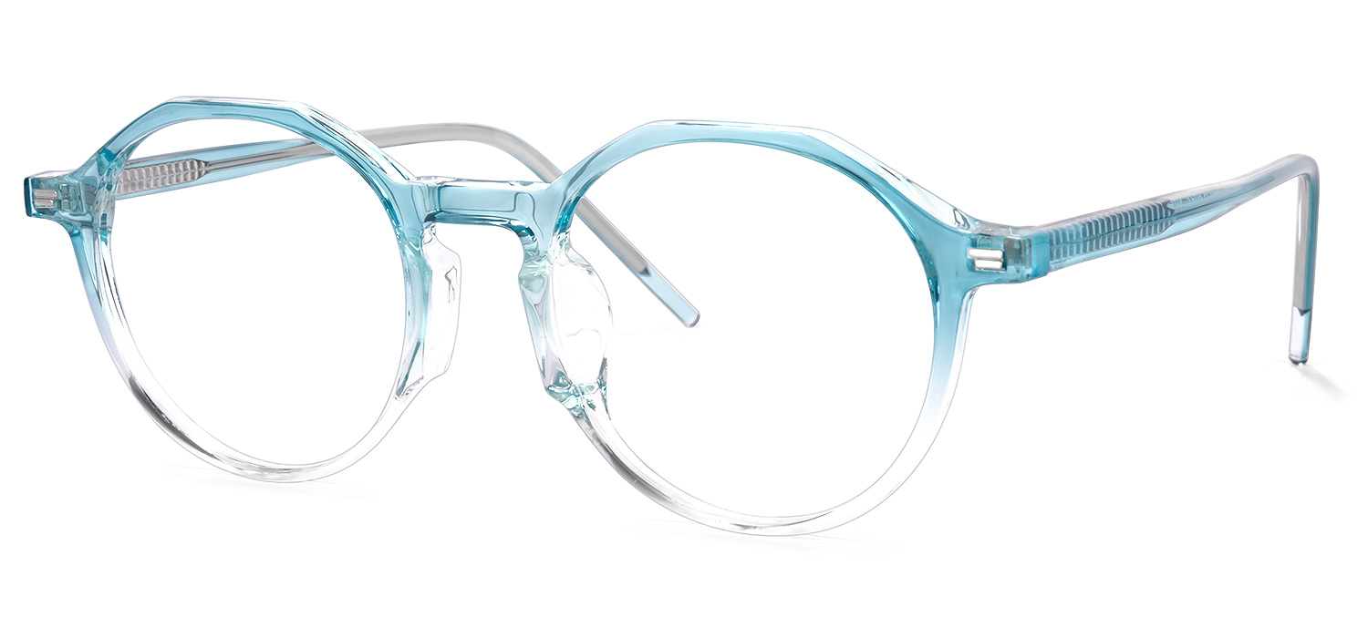 Sasha Round Light-Blue Glasses | ZEELOOL UK1