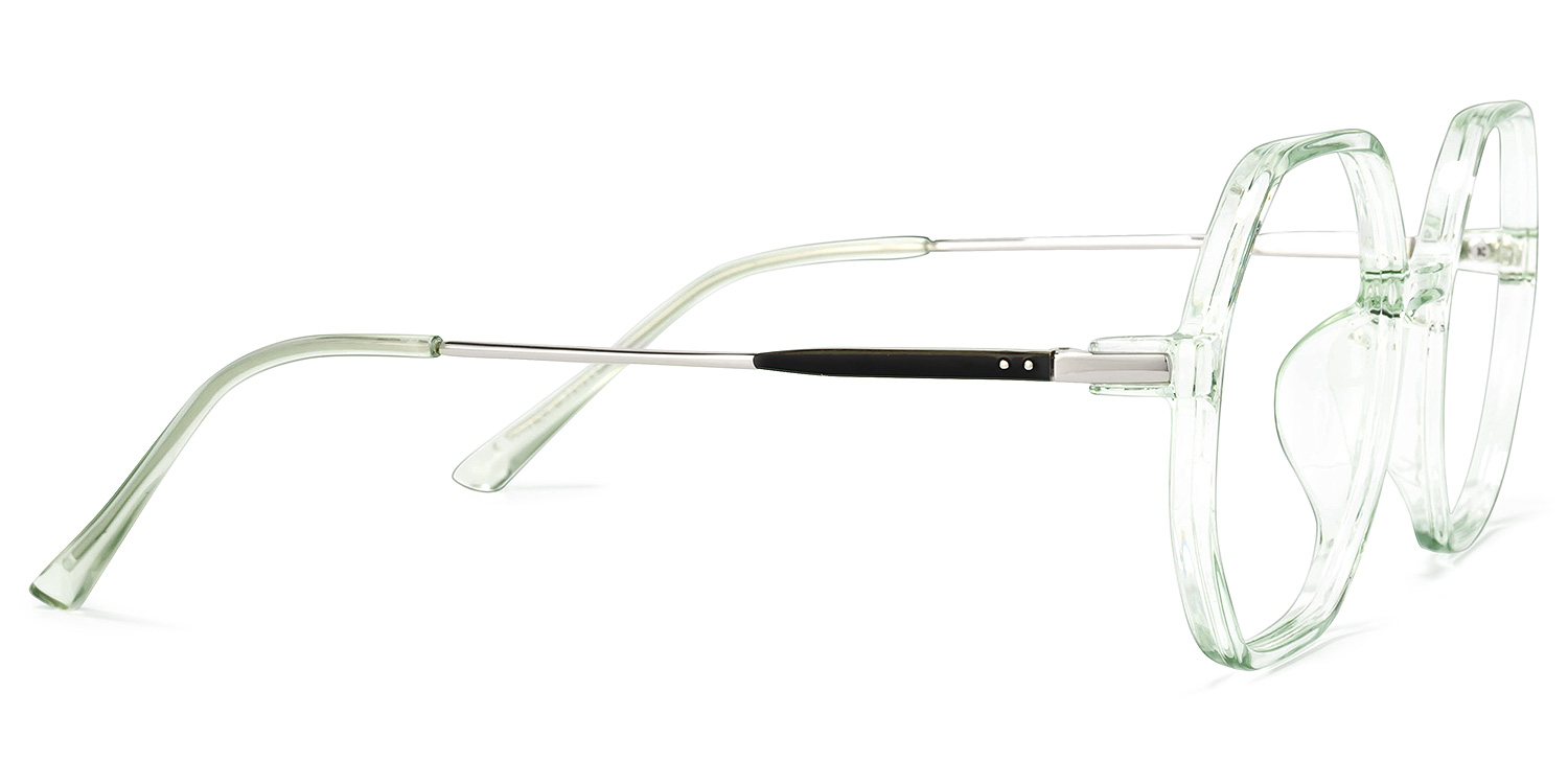 Tanner Geometric Light-Green Glasses | ZEELOOL UK3