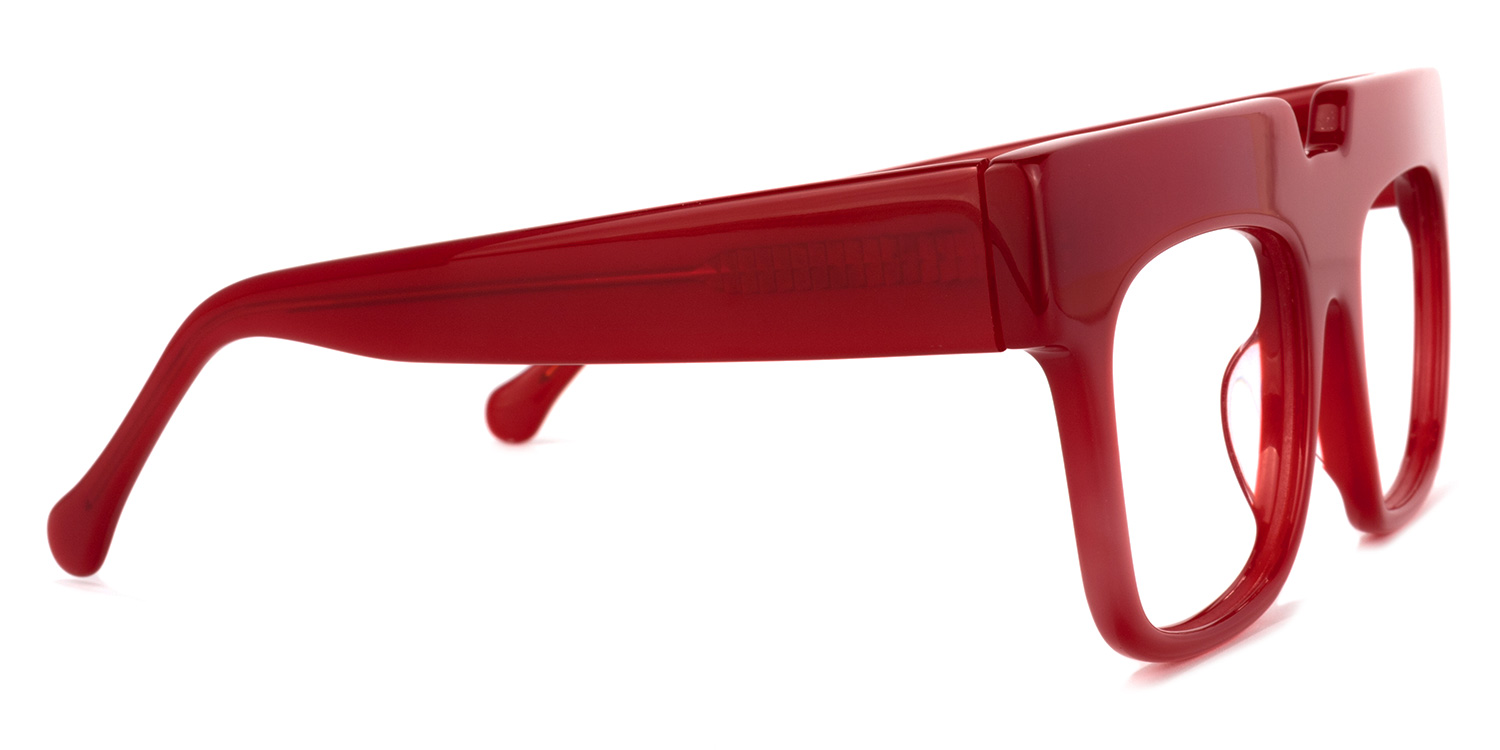 Travis Square Red Glasses | ZEELOOL UK3