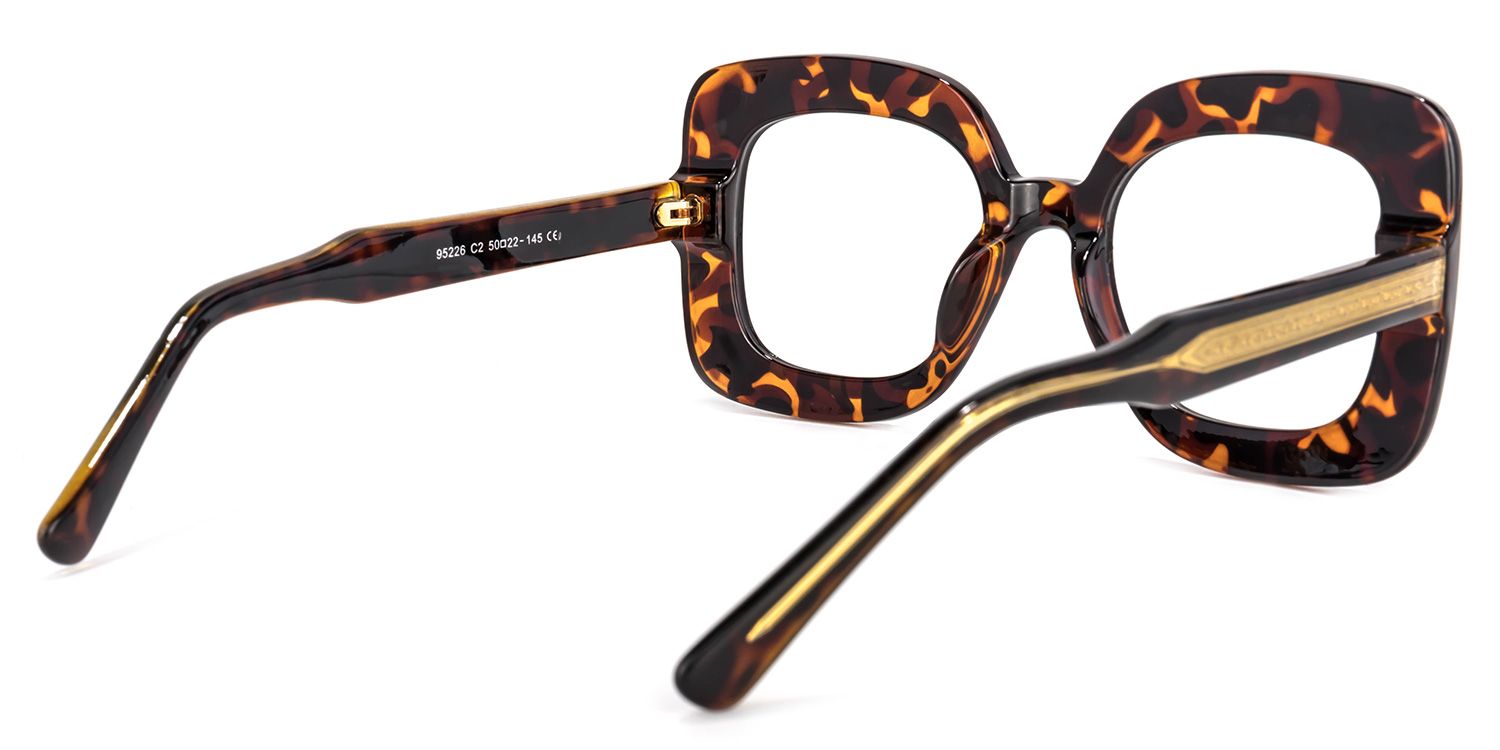Eloise Square Tortoise Glasses | ZEELOOL UK4