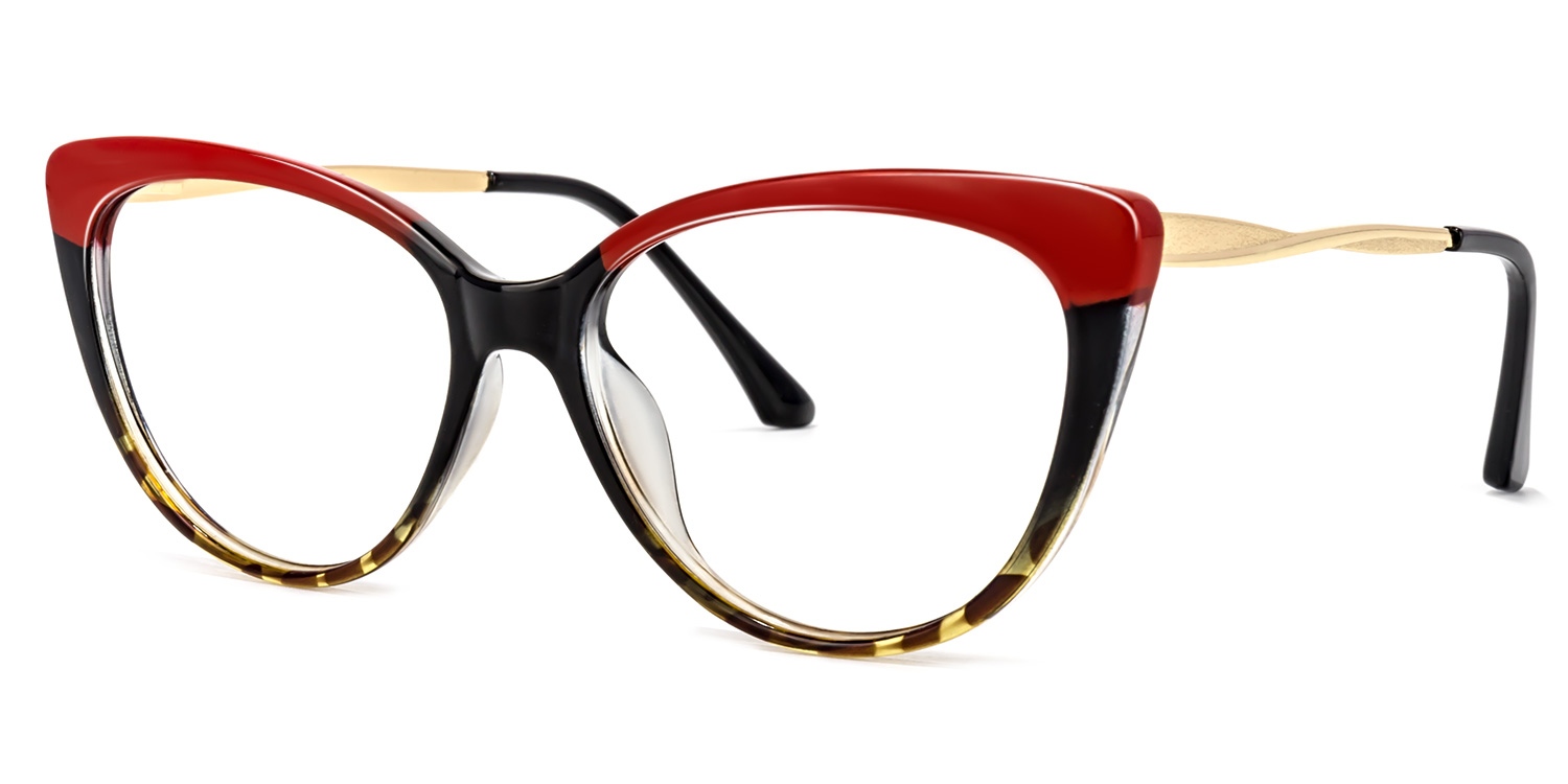 Marcus Cateye Red Glasses | ZEELOOL UK1