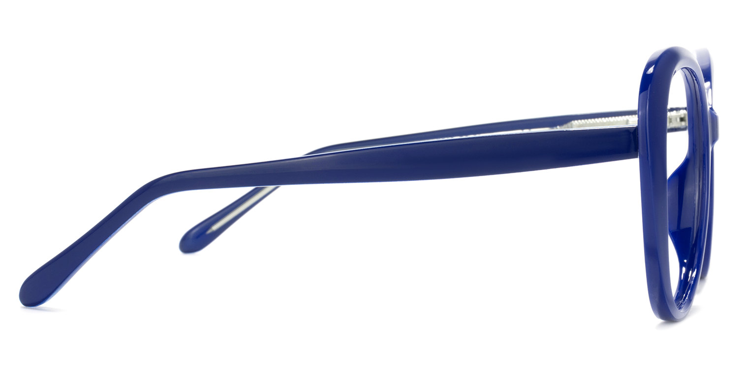 Elena Round Blue Glasses | ZEELOOL UK3