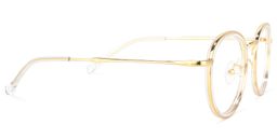 Yahya Round Gold-Clear Glasses3