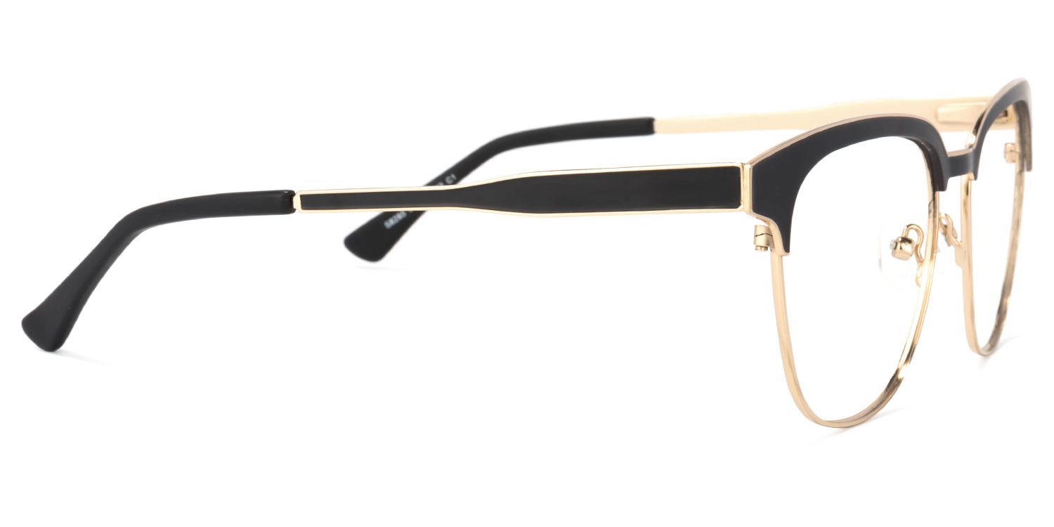Wren Browline Black-Gold Eyeglasses & Glasses Frames5