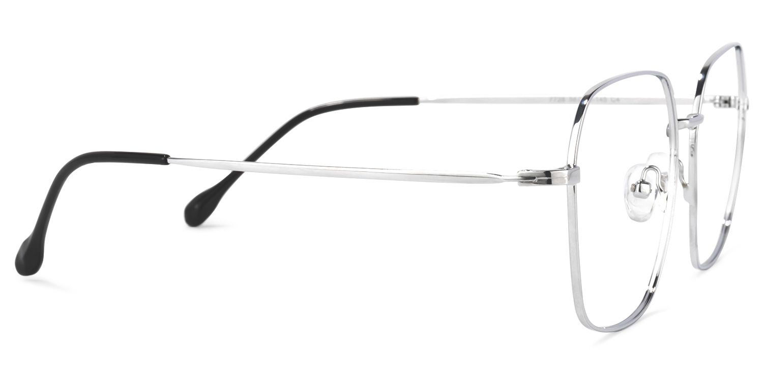 Zander Square Silver Glasses | ZEELOOL UK3