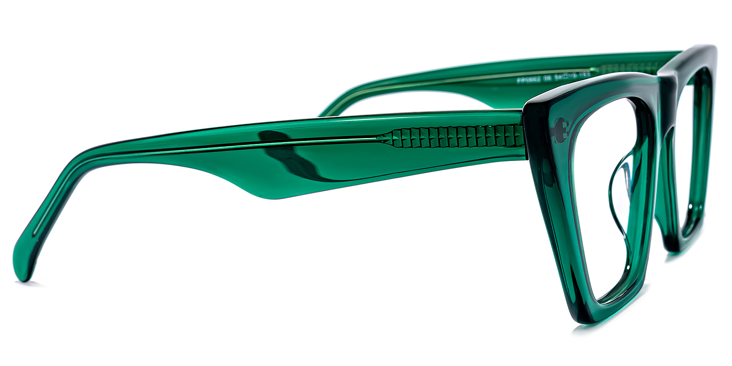 Cecile Cat Eye Green Glasses | ZEELOOL UK3