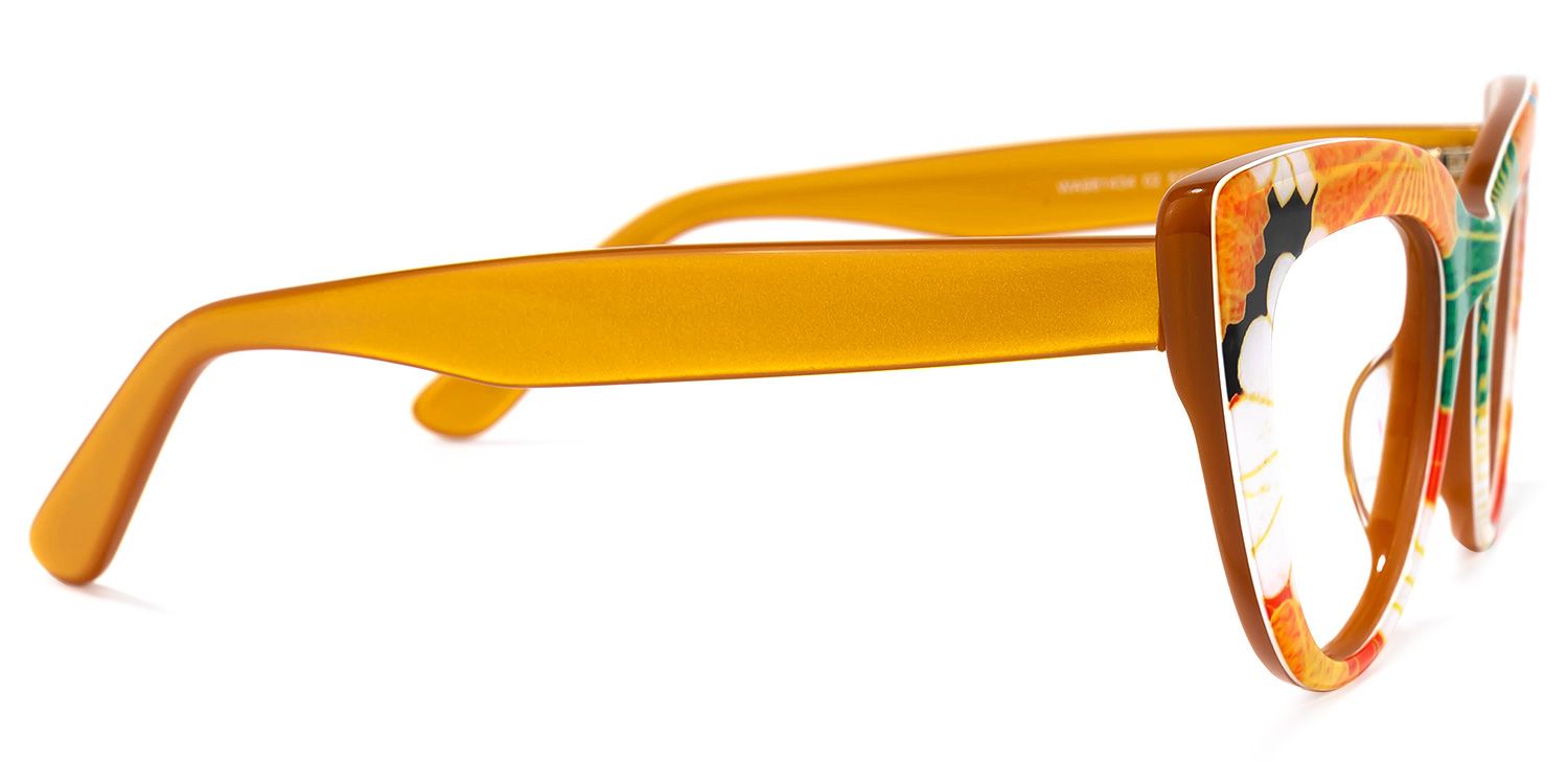 Makie Cateye Yellow Glasses | ZEELOOL UK3