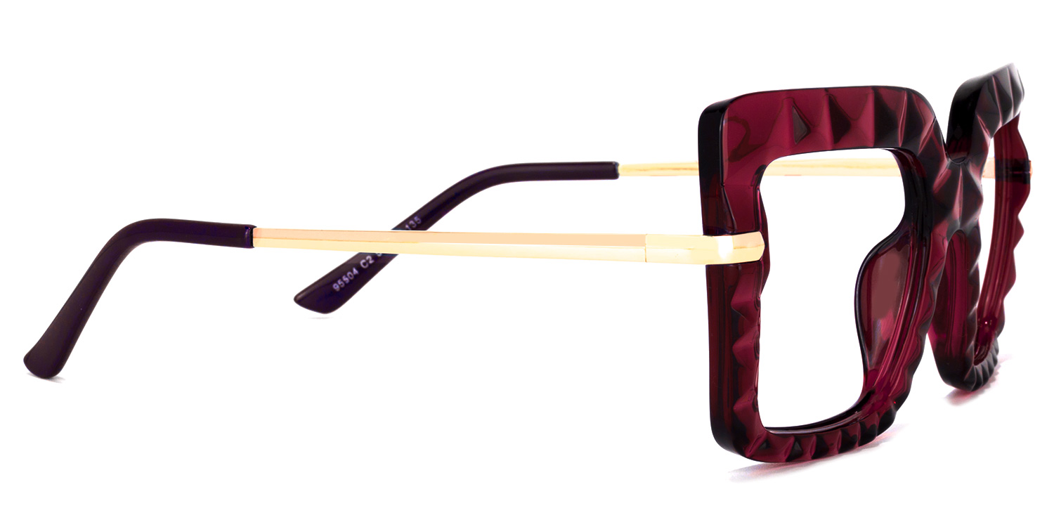 Amecia Square Red Glasses | ZEELOOL UK2