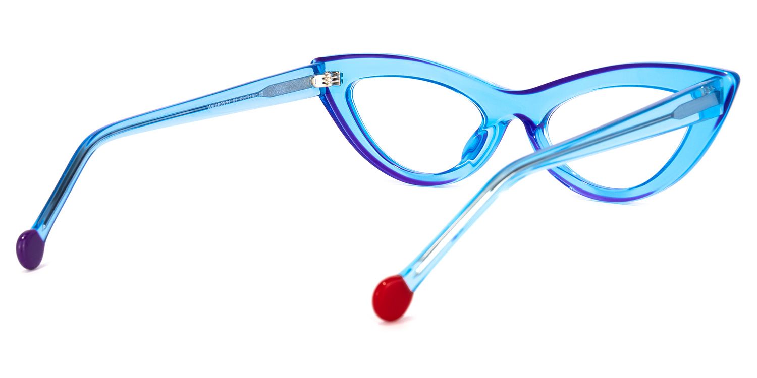 Yuki Cateye Blue Glasses | ZEELOOL UK4