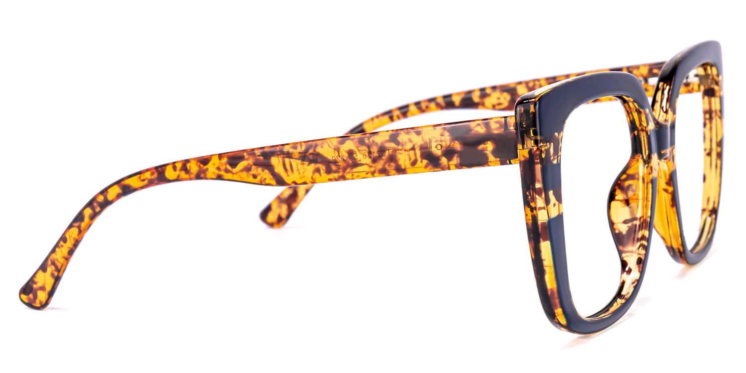 Brenda Square Dark-Blue Eyeglasses and Tortoise Frame4