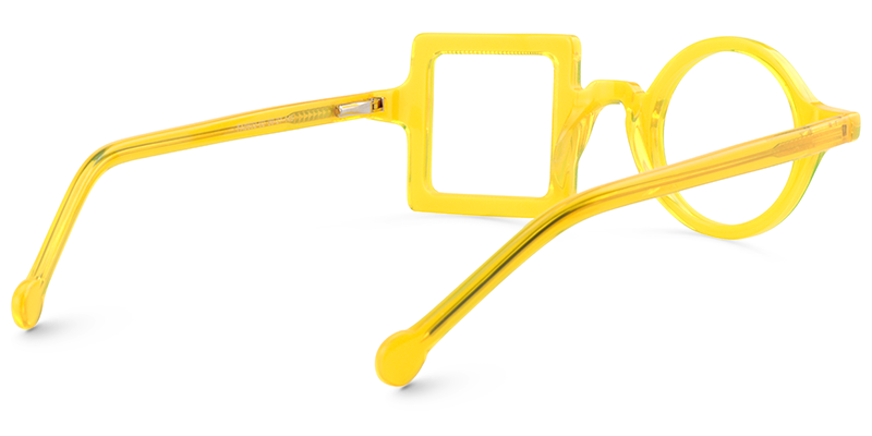 Paola Asymmetric Yellow Glasses5