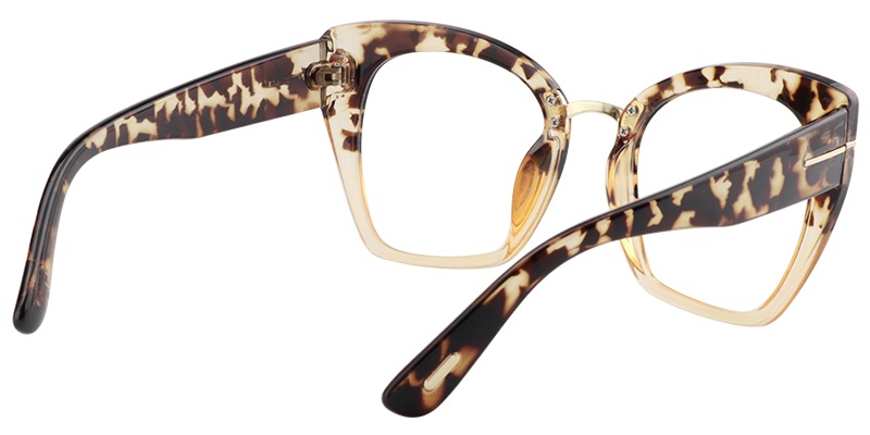 Square Light Tortoise Glasses | ZEELOOL UK6