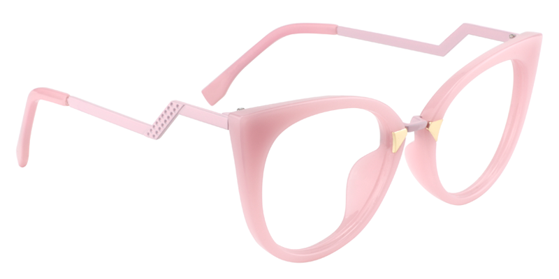 Cat Eye Pink Glasses | ZEELOOL UK Eyeglass Frame3
