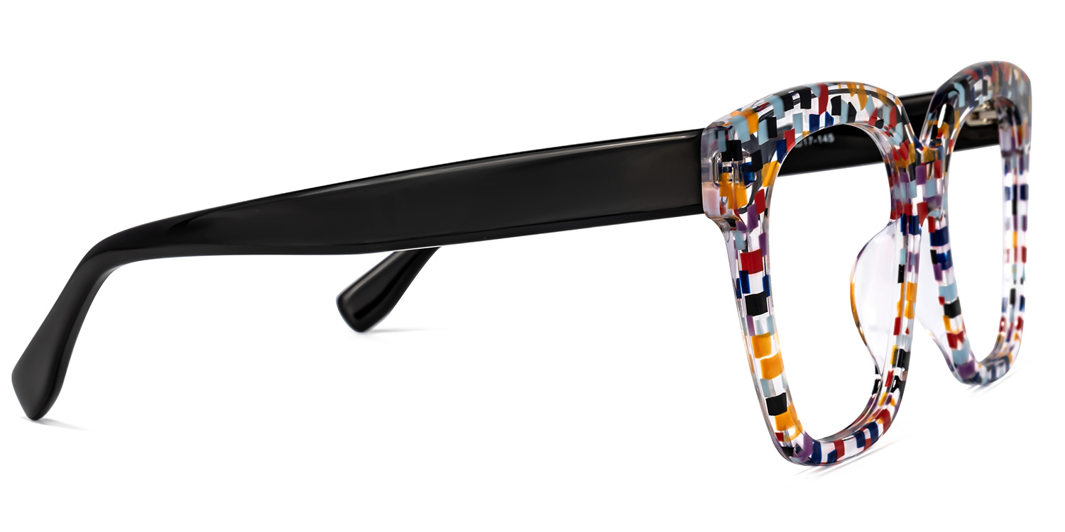 Xion Square Colorful-Point Eyeglasses | ZEELOOL UK3