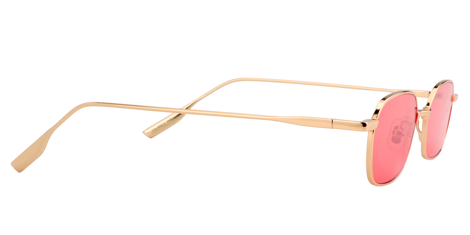 Rectangle Gold Sunglasses | ZEELOOL UK3