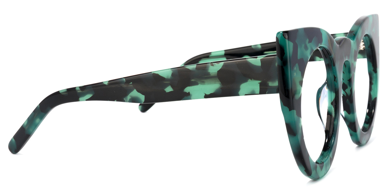 Ophelia Cateye Green-Floral Glasses | ZEELOOL UK3