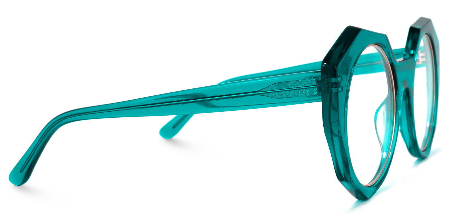 Bogar Geometric Green Glasses | ZEELOOL UK3