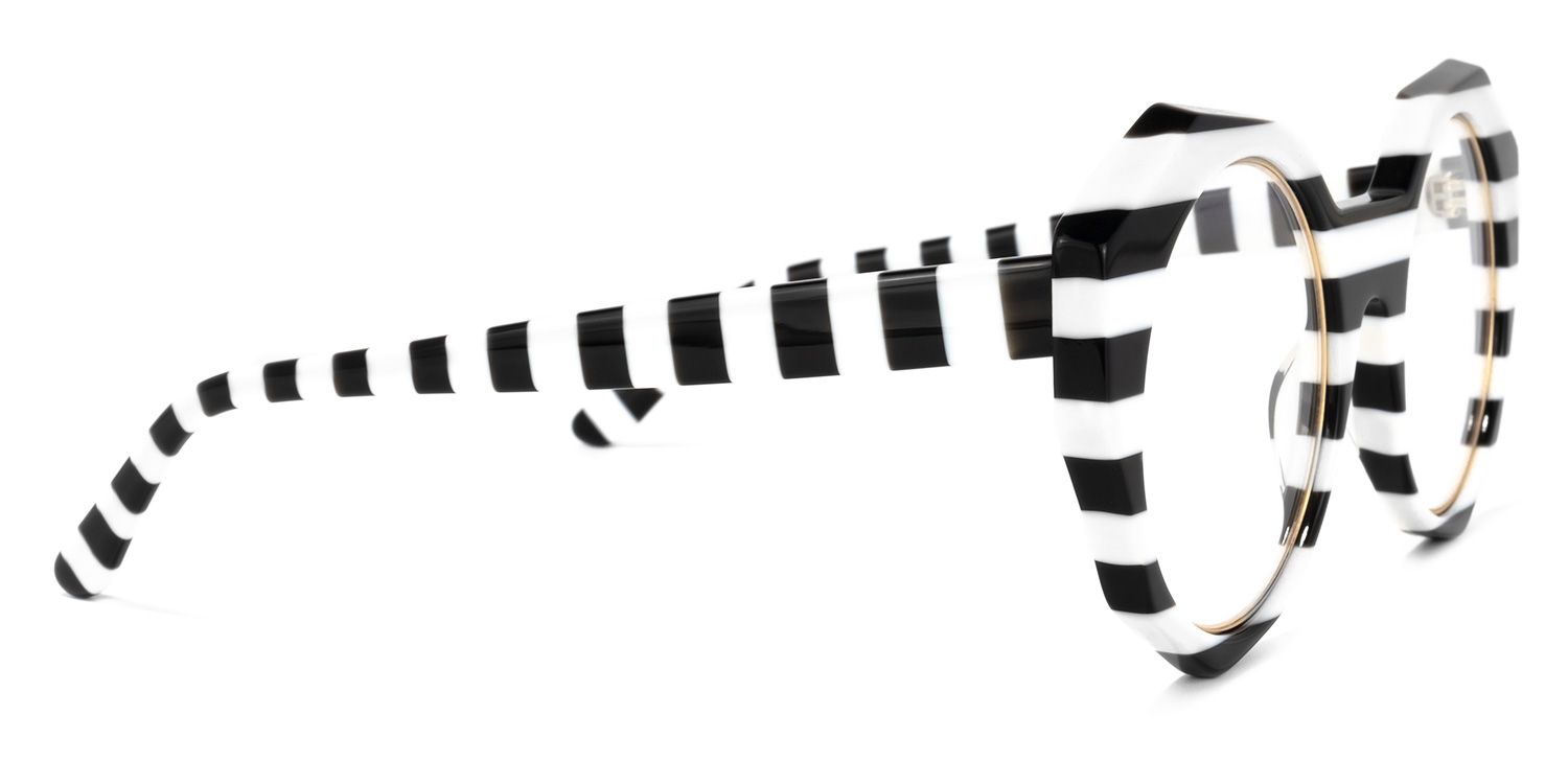 Bogar Geometric Black-White Glasses | ZEELOOL UK3