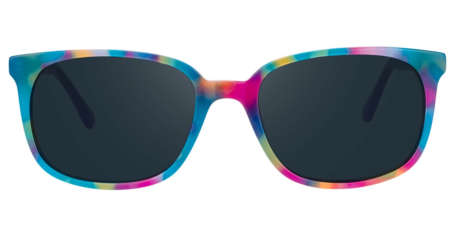 Angell Blue Rectangle Polarized Sunglasses for Driving | ZEELOOL UK0