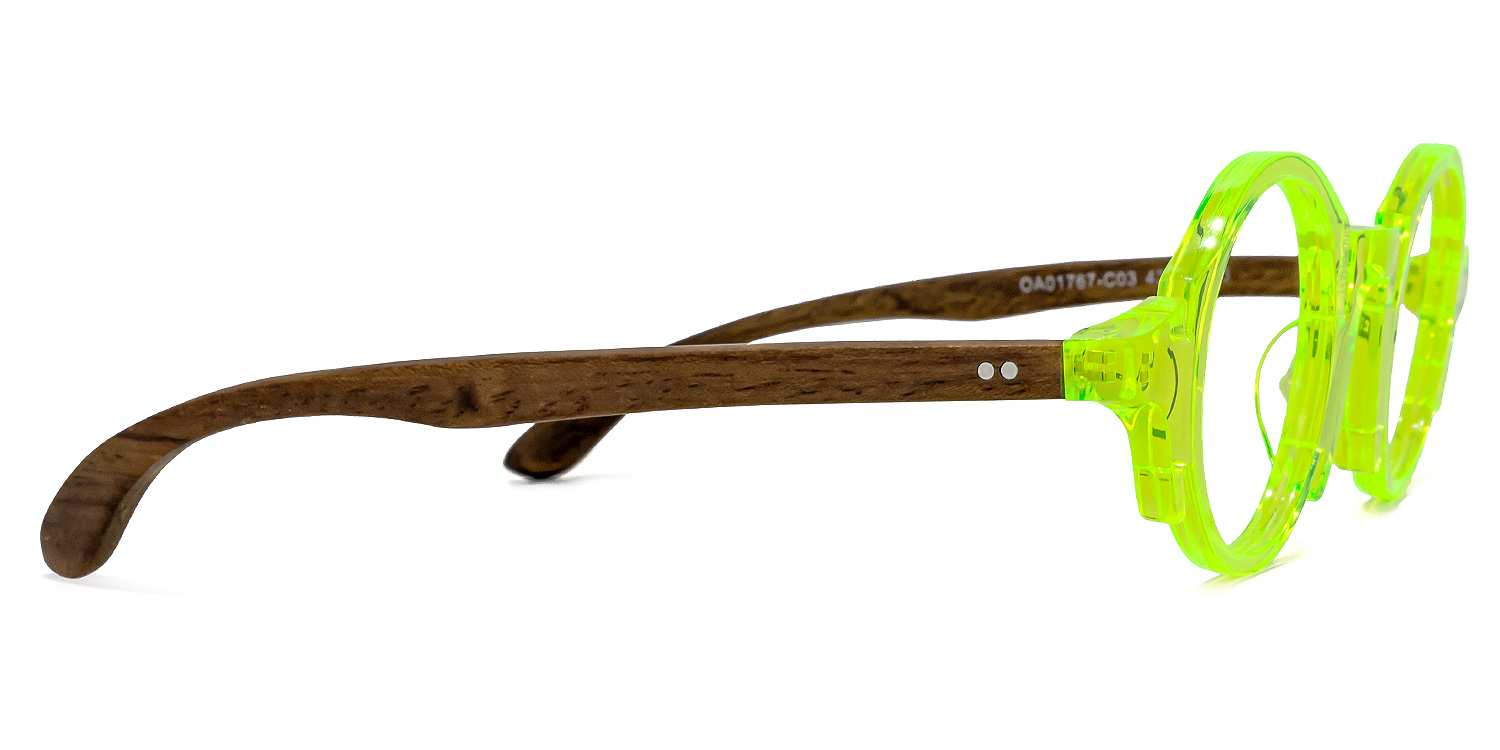 Charlie Round Green Glasses | ZEELOOL UK3