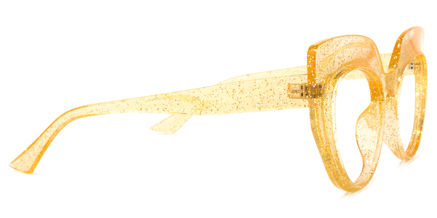 Depp Cateye Yellow Glasses3