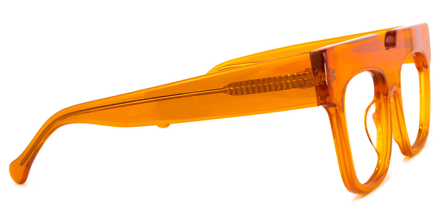 Travis Square Orange Glasses | ZEELOOL UK2