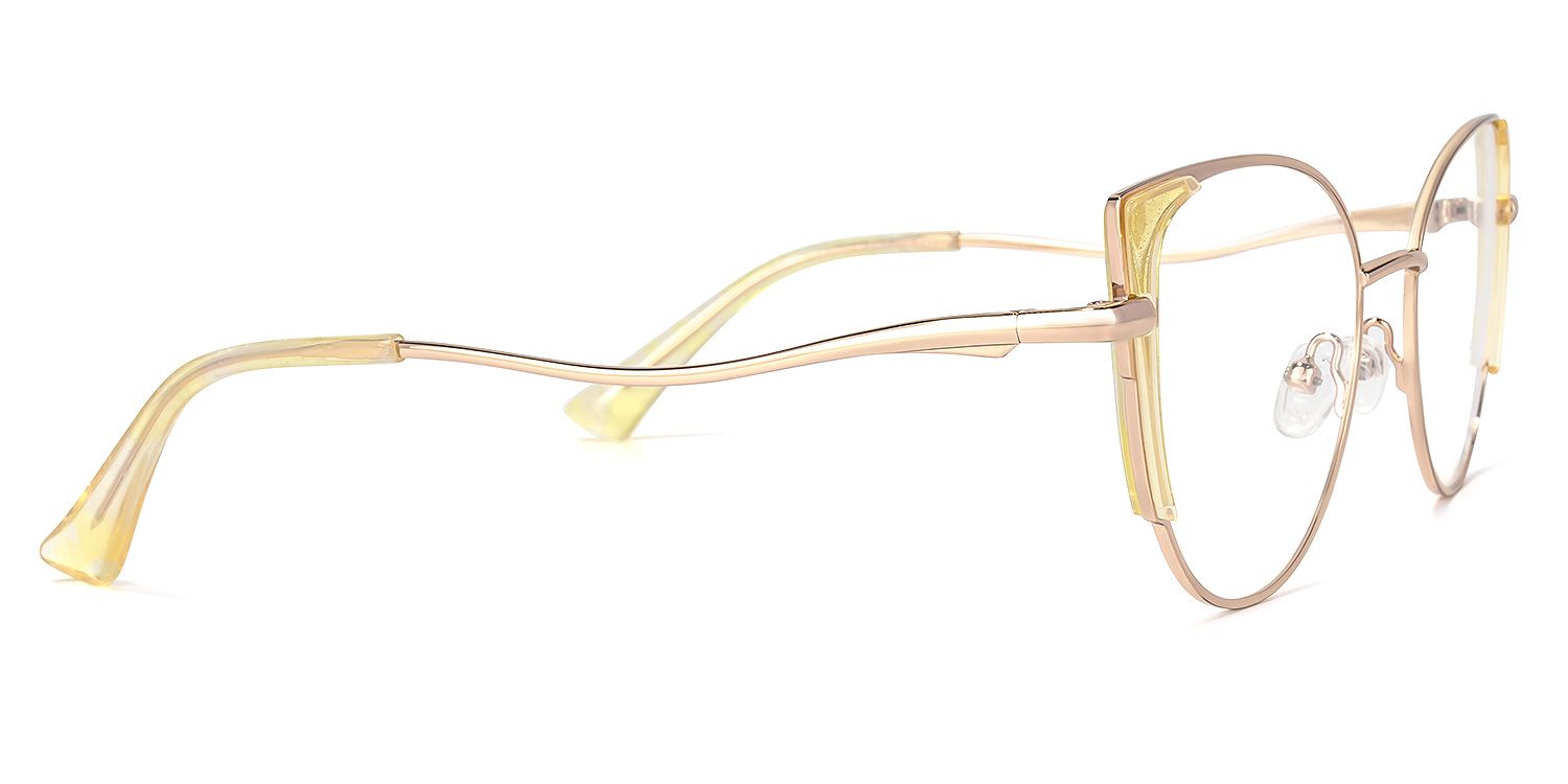 Hawraa Cateye Yellow Glasses | ZEELOOL UK3
