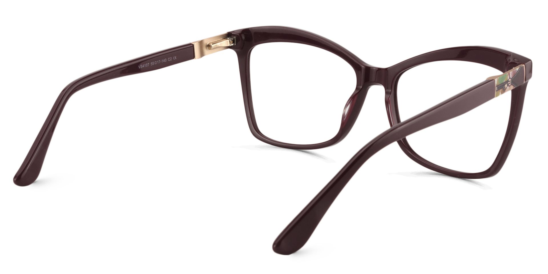 Butterfly Dark Red Glasses | ZEELOOL UK5