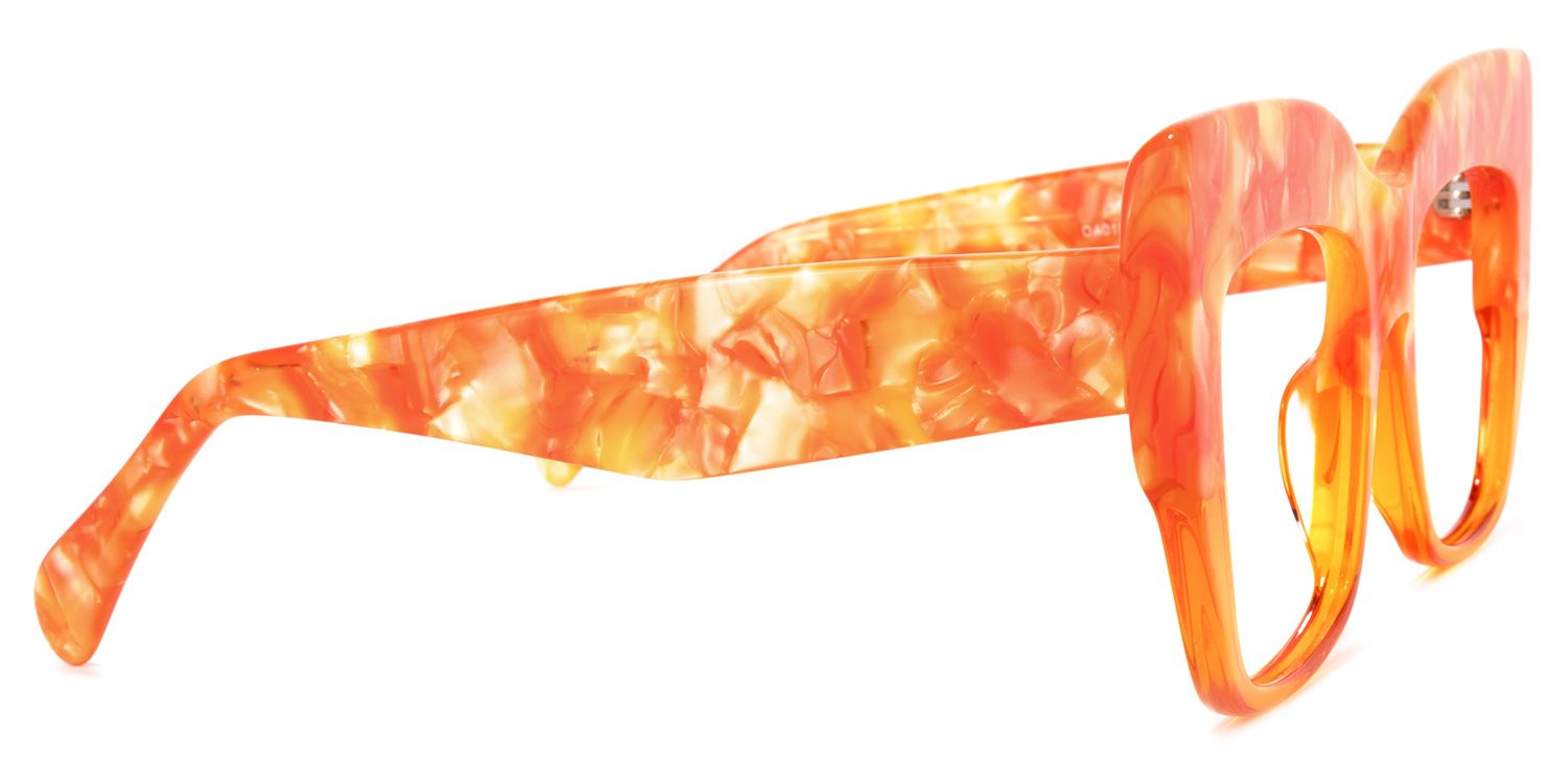 Charmaine Cat Eye Orange Glasses | ZEELOOL UK3