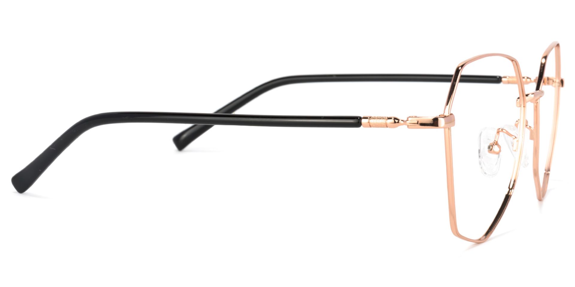 Bivins Geometric Gold Thin Frame Glasses | ZEELOOL UK3