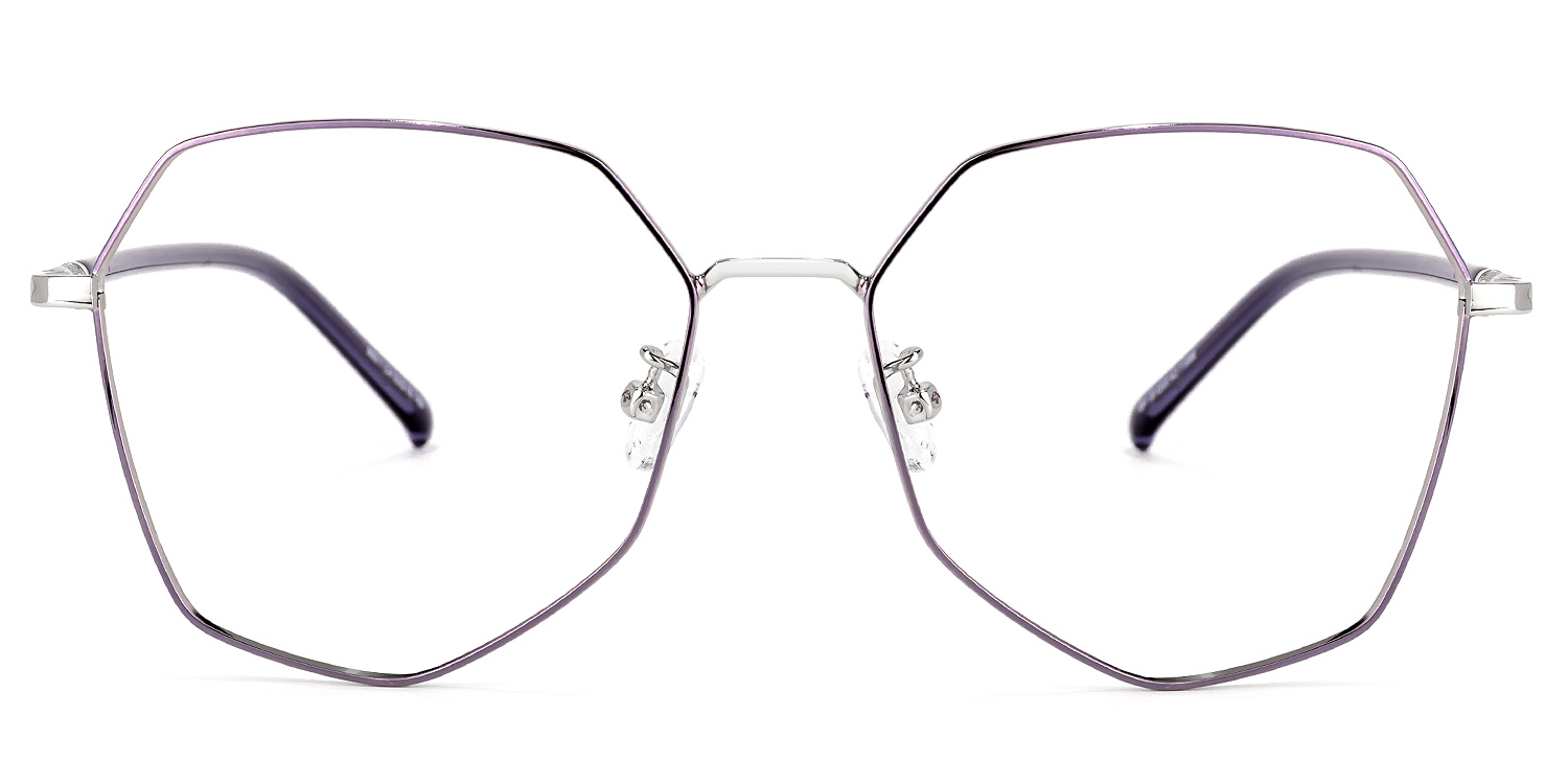Bivins Geometric Purple Glasses | ZEELOOL UK0