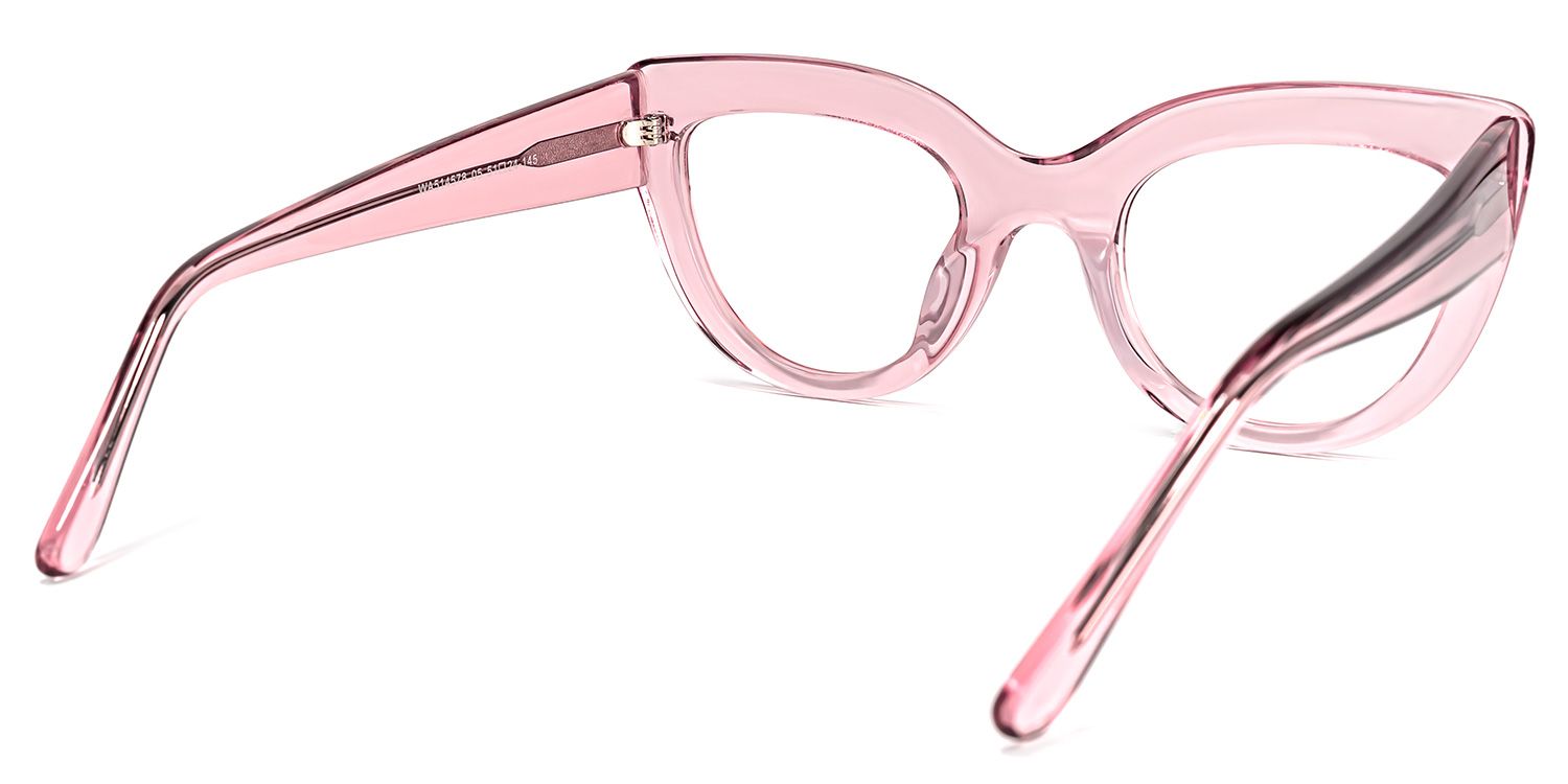 Caren Cateye Pink Glasses | ZEELOOL UK3