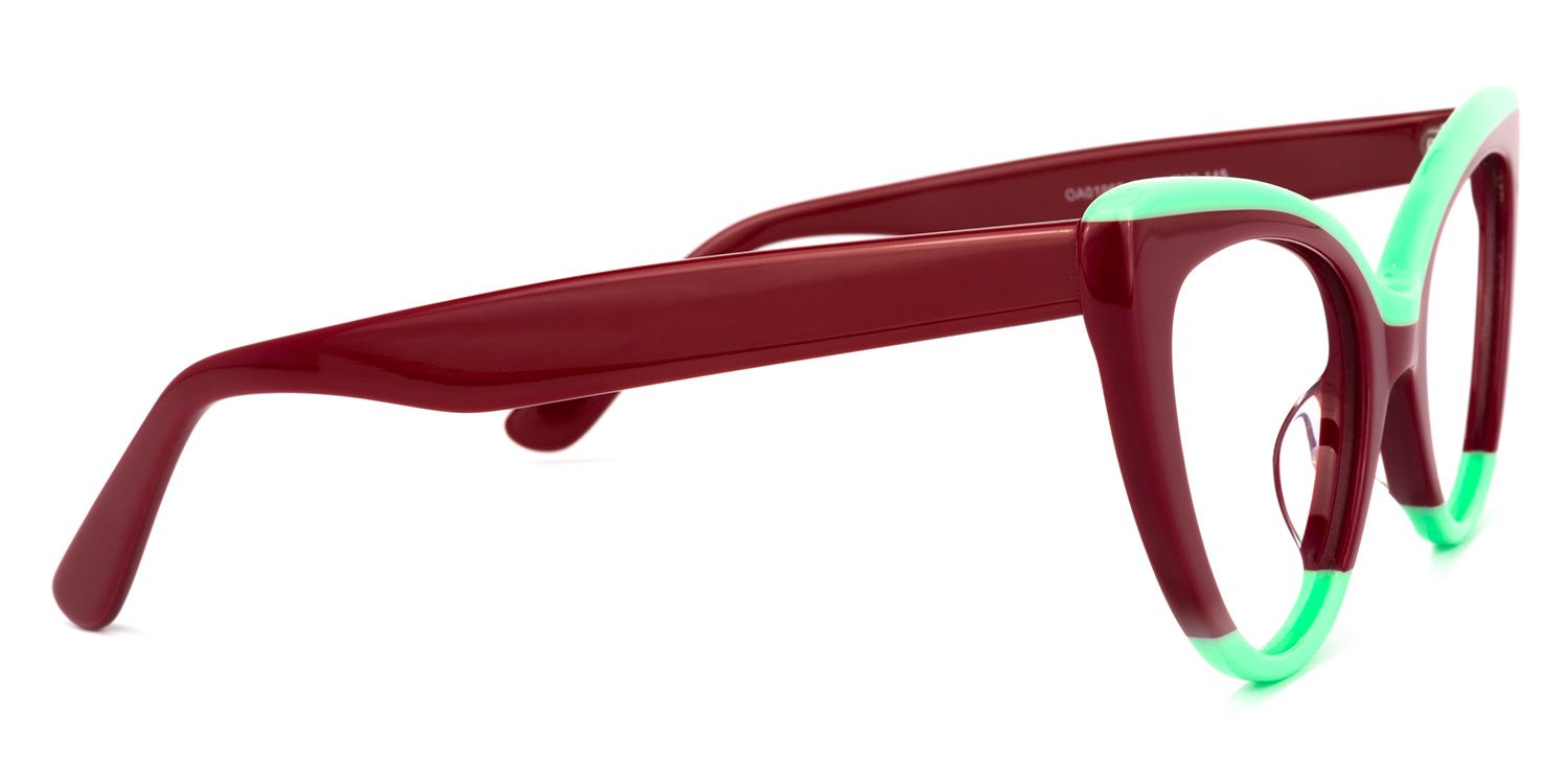 Claudette Cat Eye Burgundy Glasses | ZEELOOL UK6
