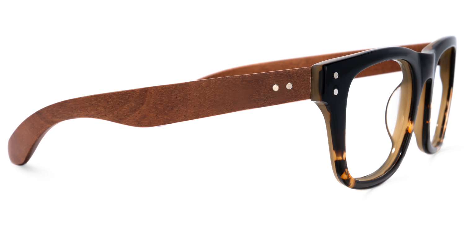 Garz Rectangle Black Glasses | ZEELOOL UK3