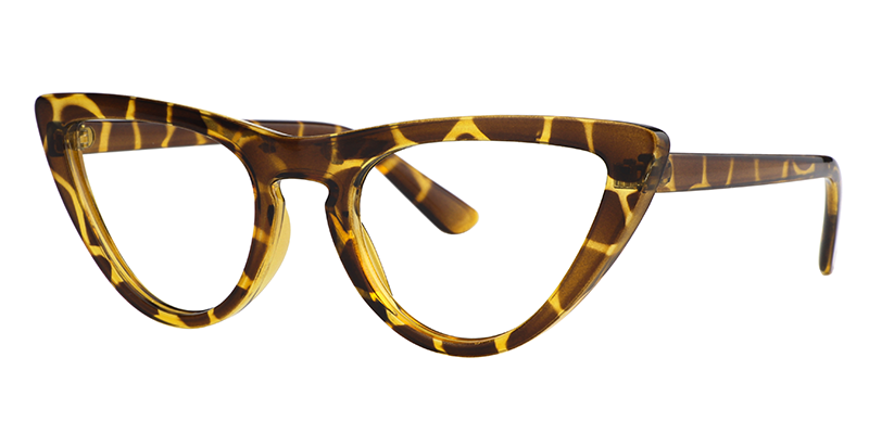 Jasmine Cat Eye Light Amber Glasses | ZEELOOL UK2