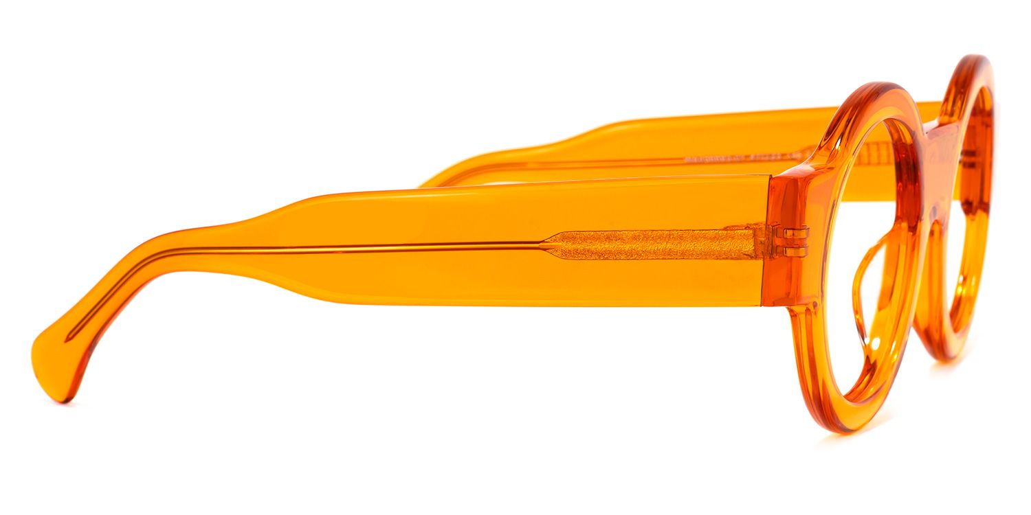 Hardnett Round Orange Glasses | ZEELOOL UK3